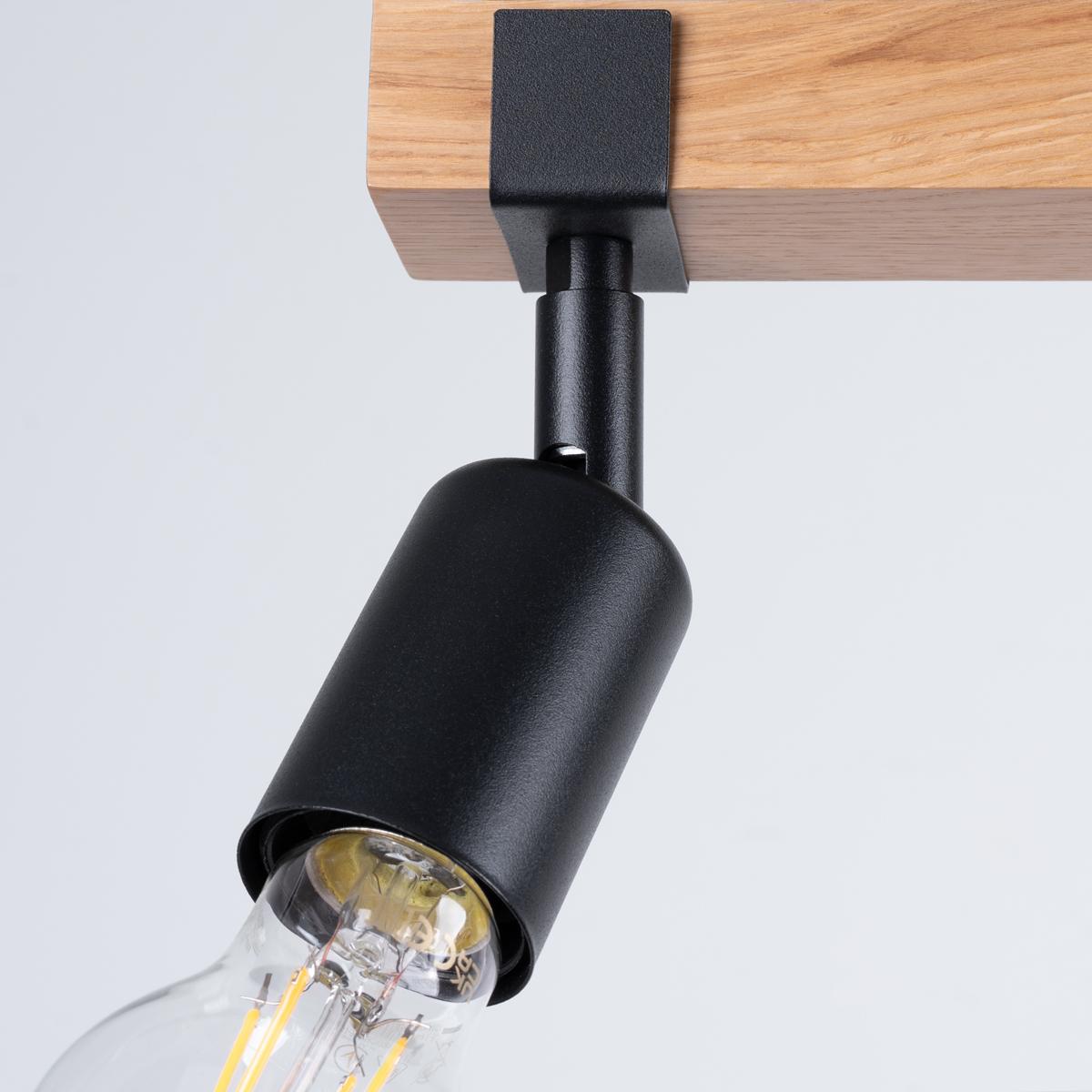 Sollux Lámpara de techo ZUCA 3 negra 