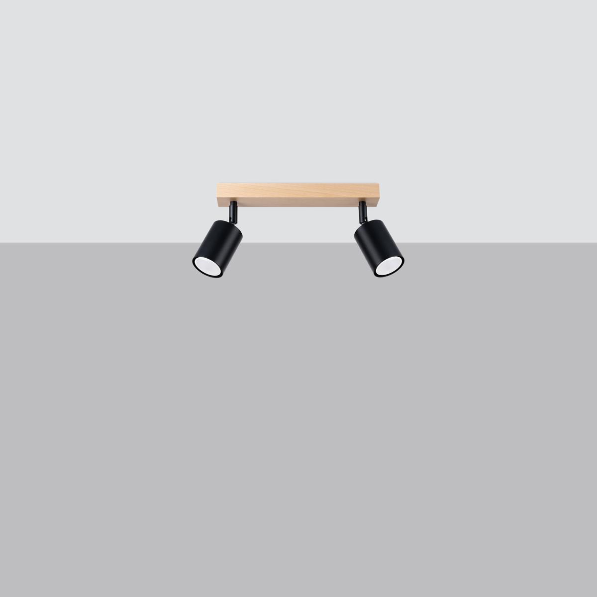 Sollux Plafón VERDO 2 negro 