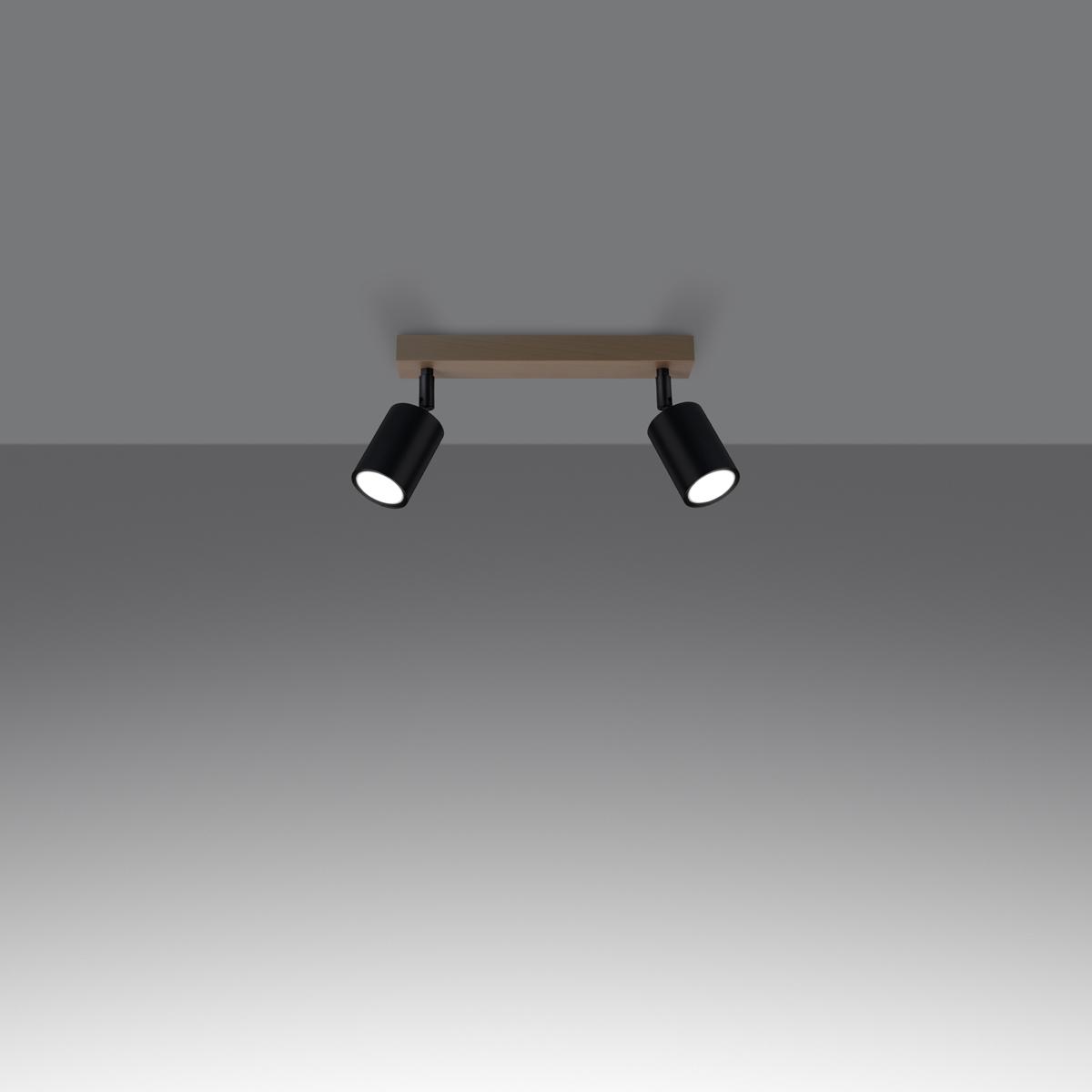 Sollux Plafón VERDO 2 negro 