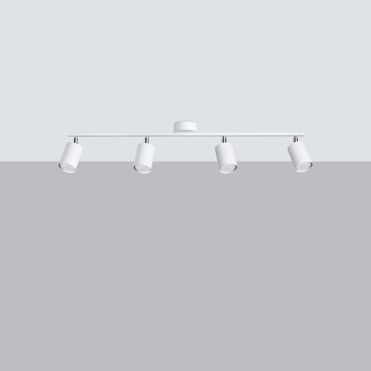 Sollux Lámpara de techo LEMMI 4L blanca 