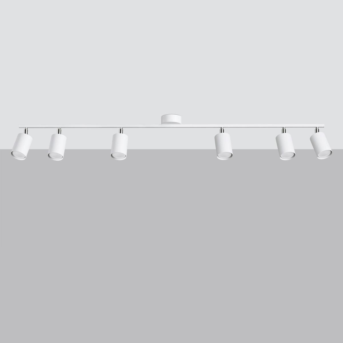 Sollux Lámpara de techo LEMMI 6L blanca 