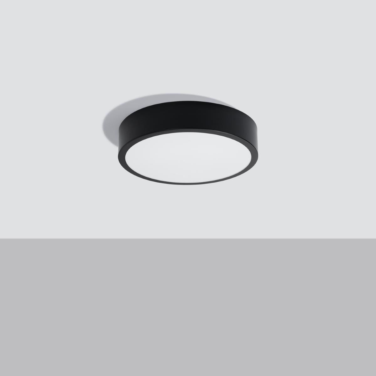 Sollux Plafón ONYX 30 negro LED 3000K 3000K