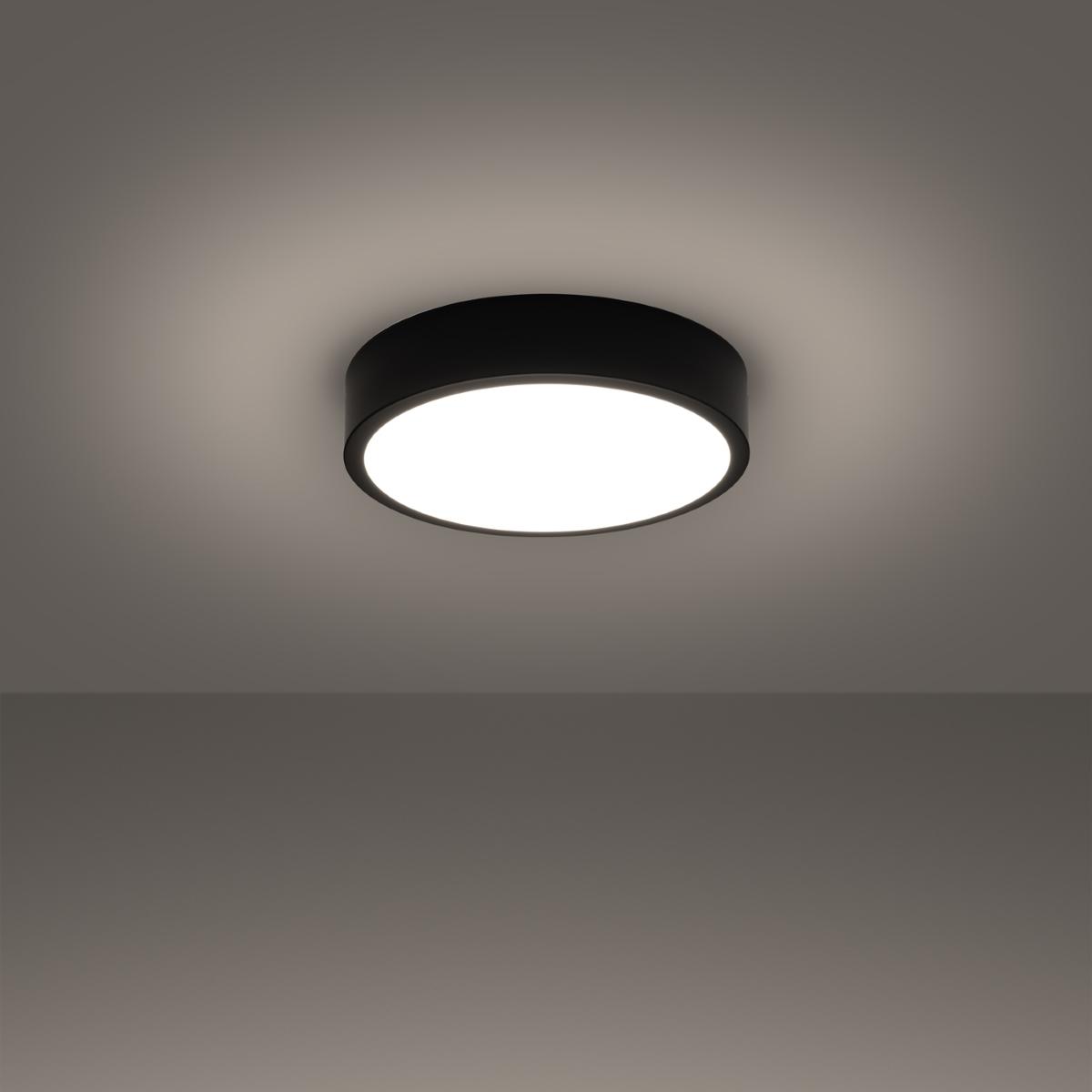 Sollux Plafón ONYX 30 negro LED 3000K 3000K