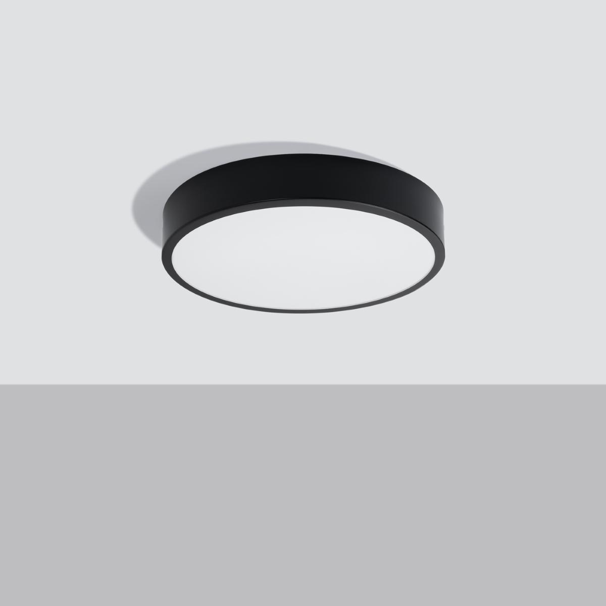 Sollux Plafón ONYX 40 negro LED 3000K 3000K