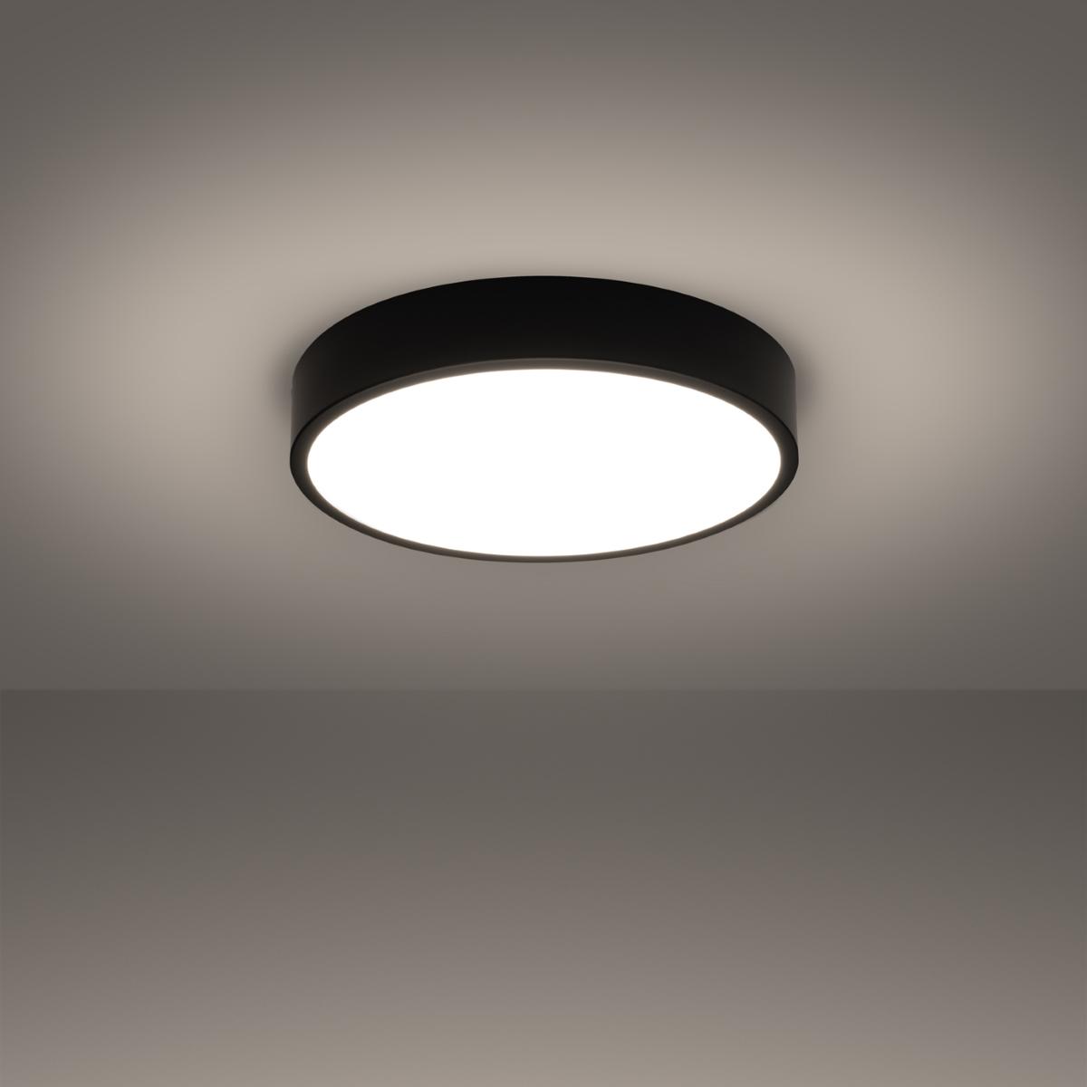 Sollux Plafón ONYX 40 negro LED 3000K 3000K