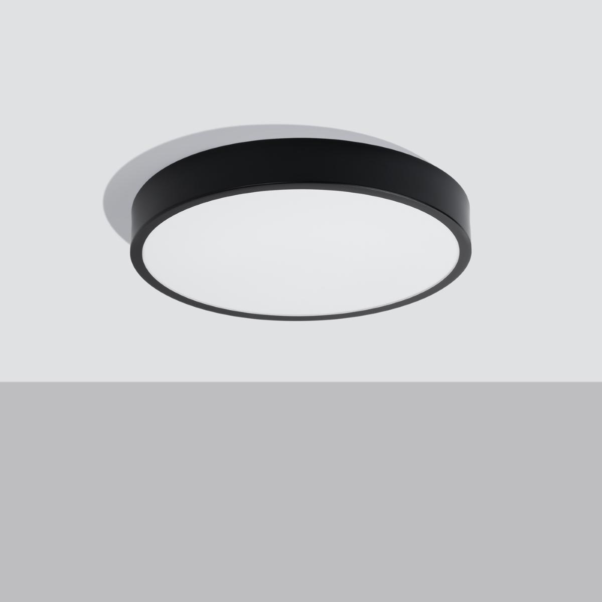 Sollux Plafón ONYX 50 negro LED 3000K 3000K