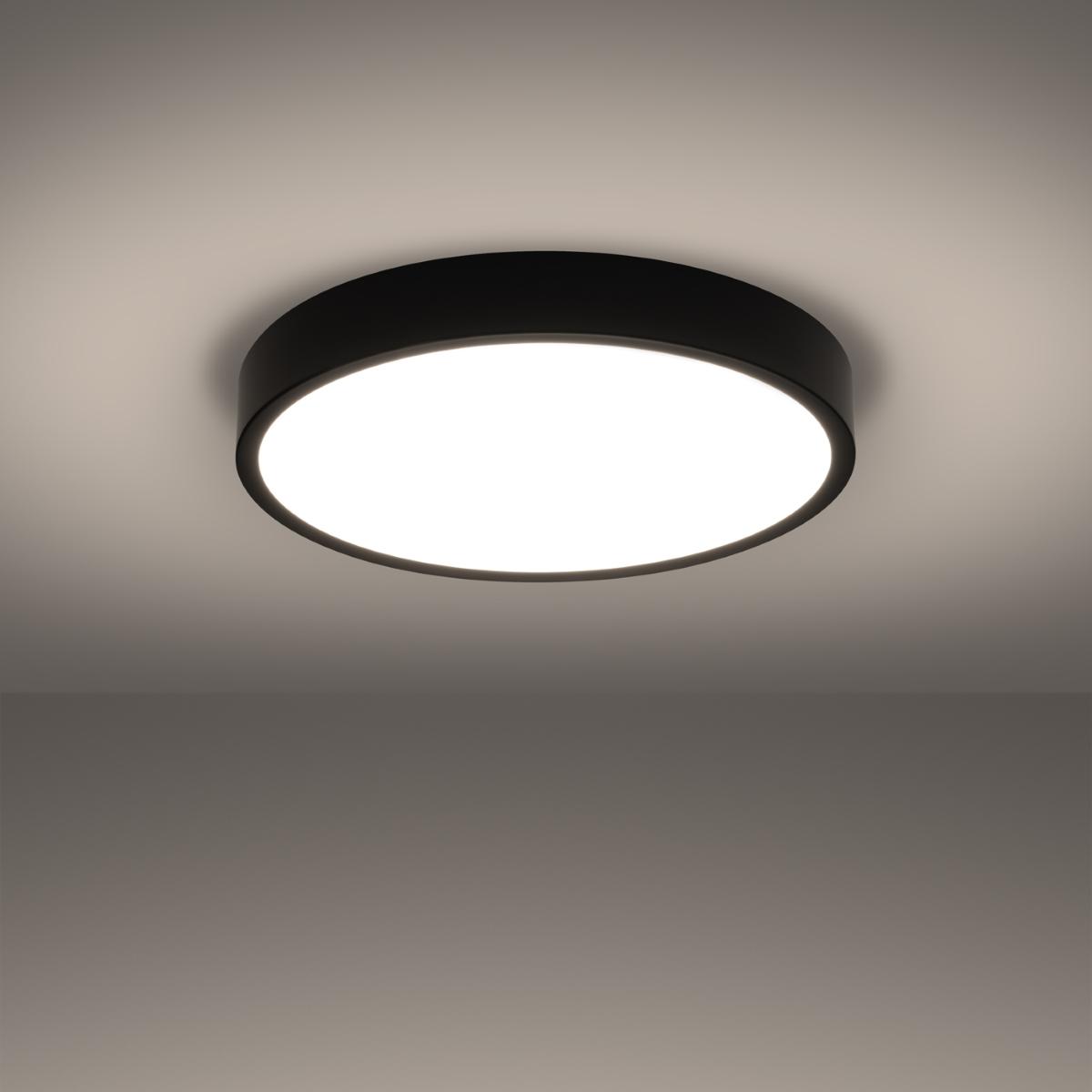 Sollux Plafón ONYX 50 negro LED 3000K 3000K