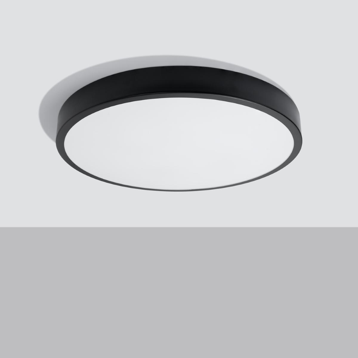 Sollux Plafón ONYX 60 negro LED 3000K 3000K