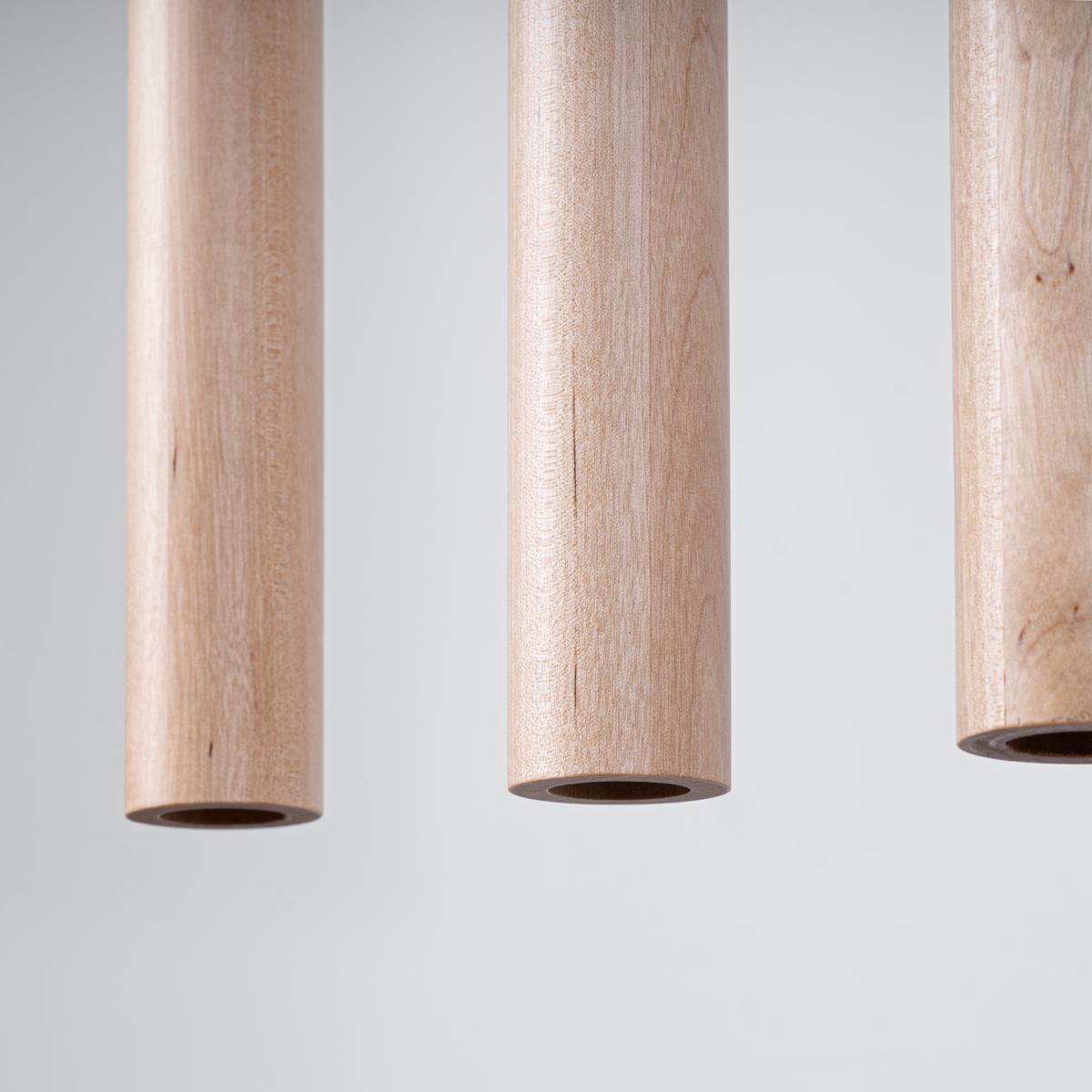 Sollux Lámpara colgante PASTELO 5L madera 