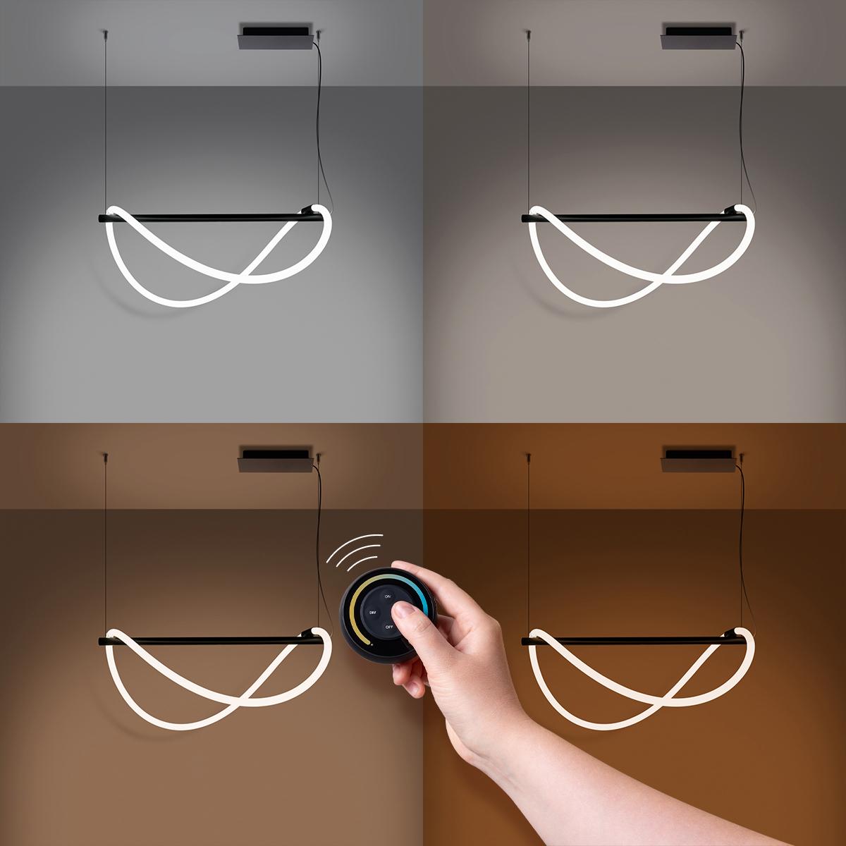 Sollux Lámpara colgante GALAKSE 84 negro LED 2700-6500K 2700-6500K