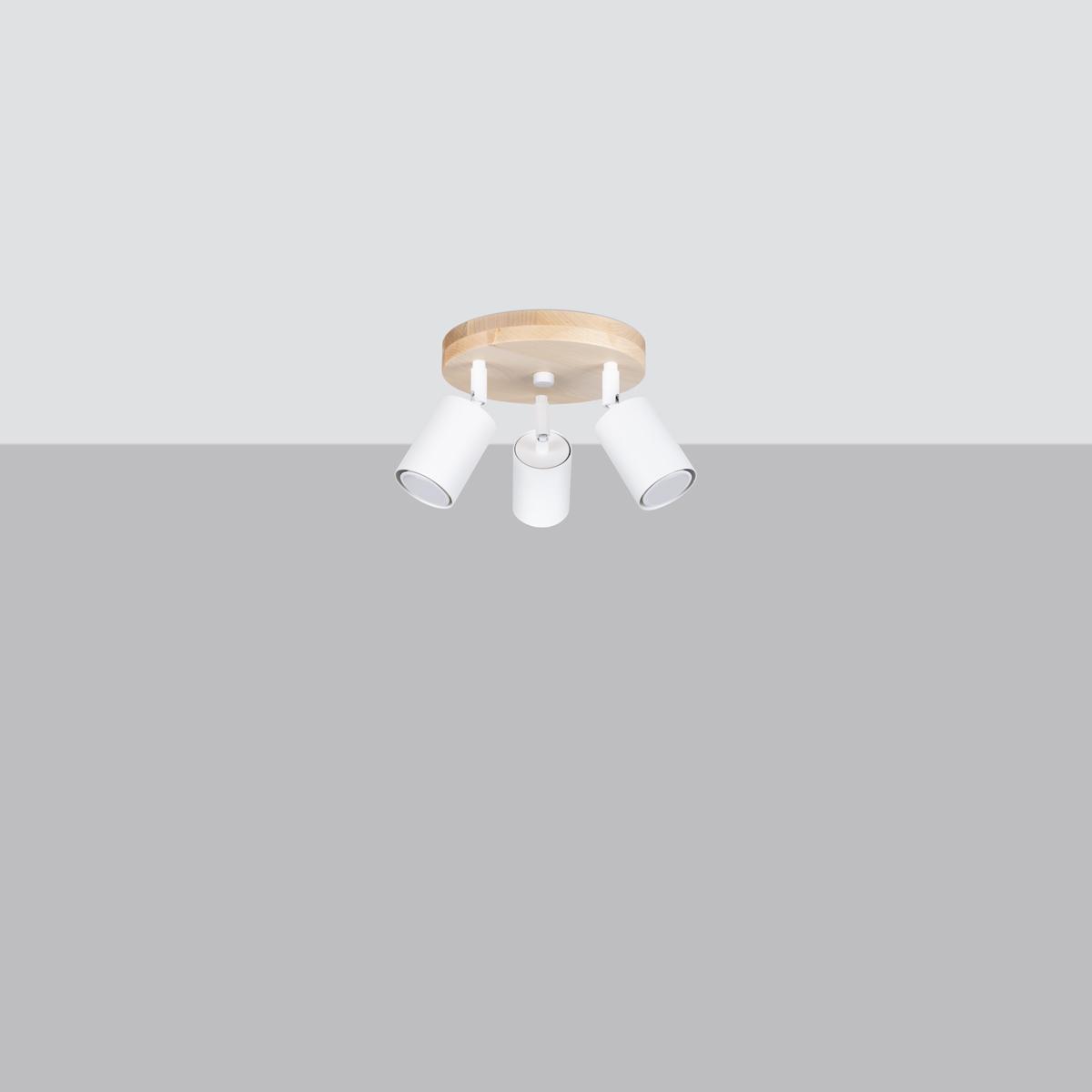 Sollux Plafón VERDO 3P blanco 