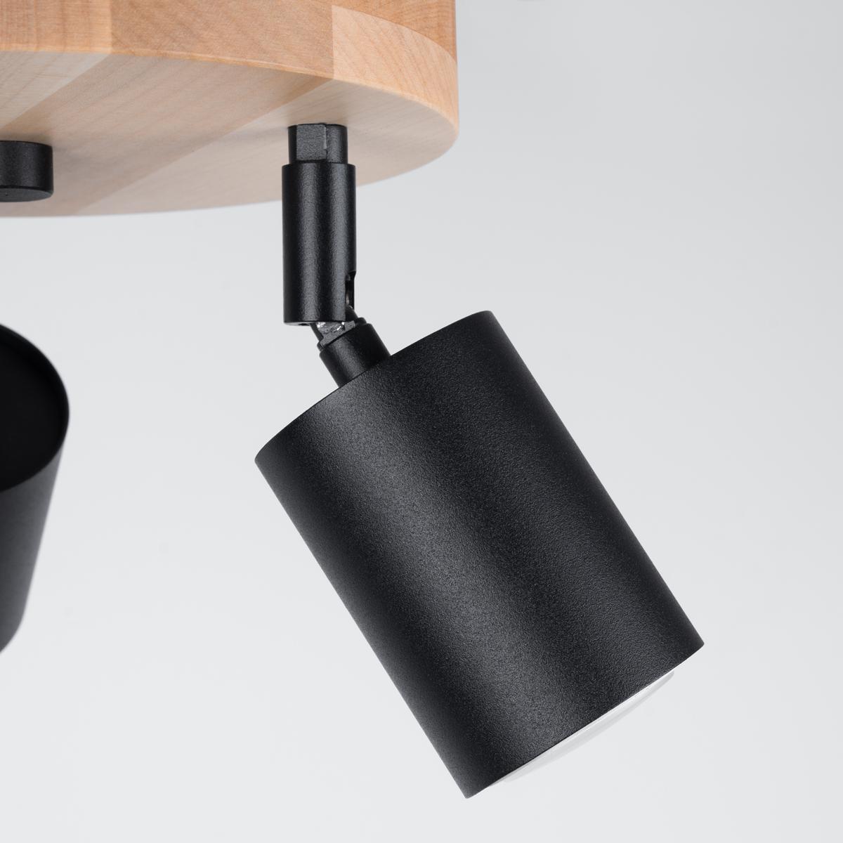 Sollux Plafón VERDO 3P negro 