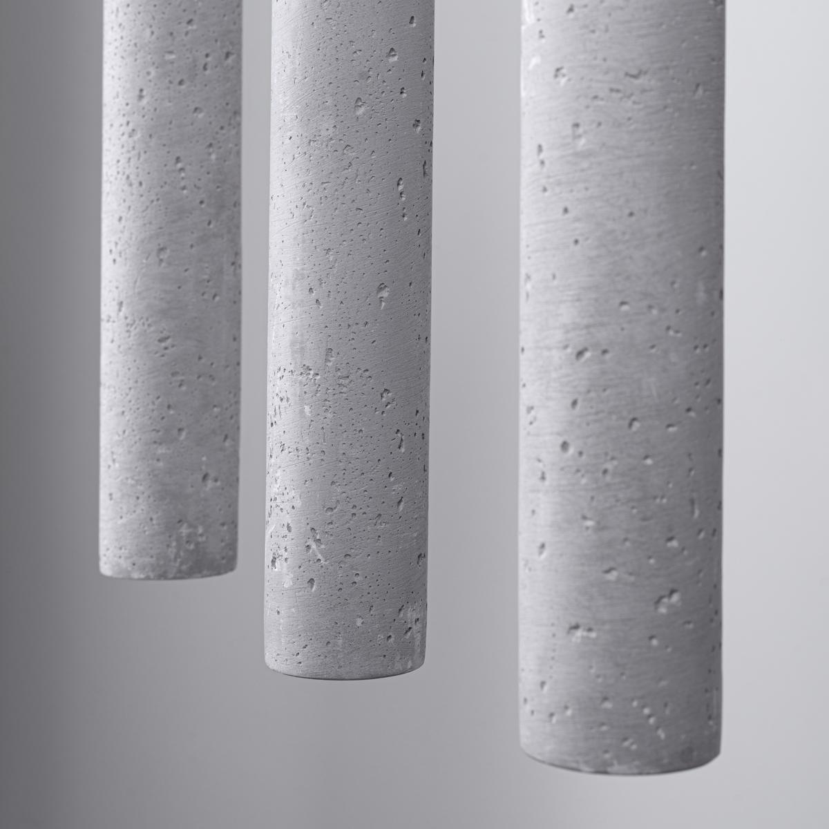 Sollux Lámpara colgante PASTELO 3L hormigón 