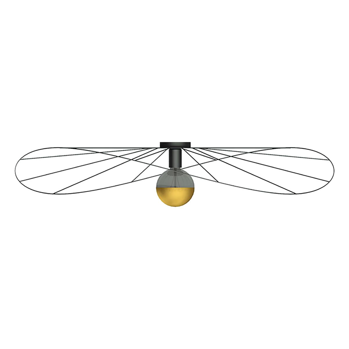 Sollux Aplique / Plafón ESKOLA 110 negro 