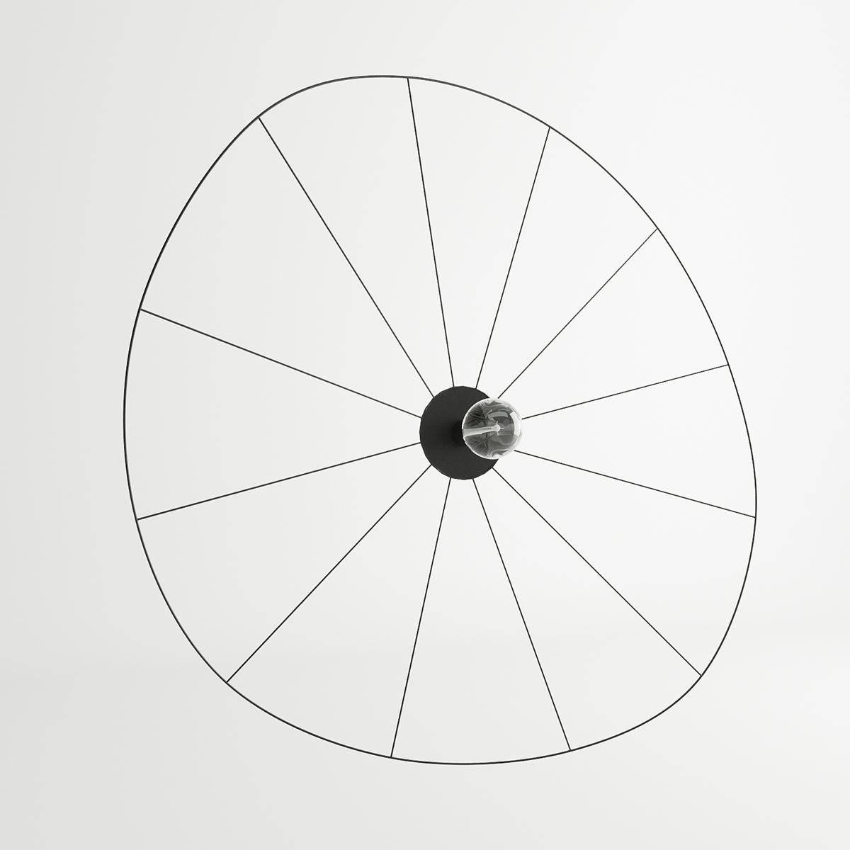 Sollux Aplique / Plafón ESKOLA 110 negro 
