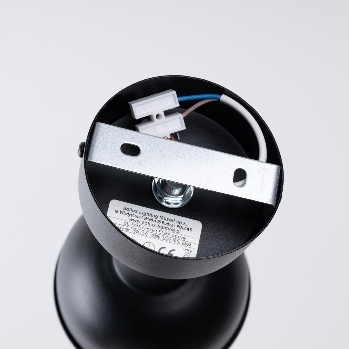 Sollux Aplique ELBA negro 