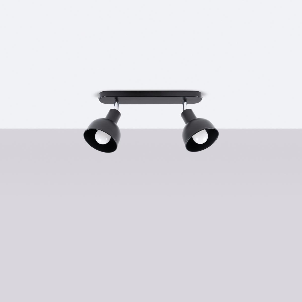 Sollux Lámpara de techo ELBA 2 negra 