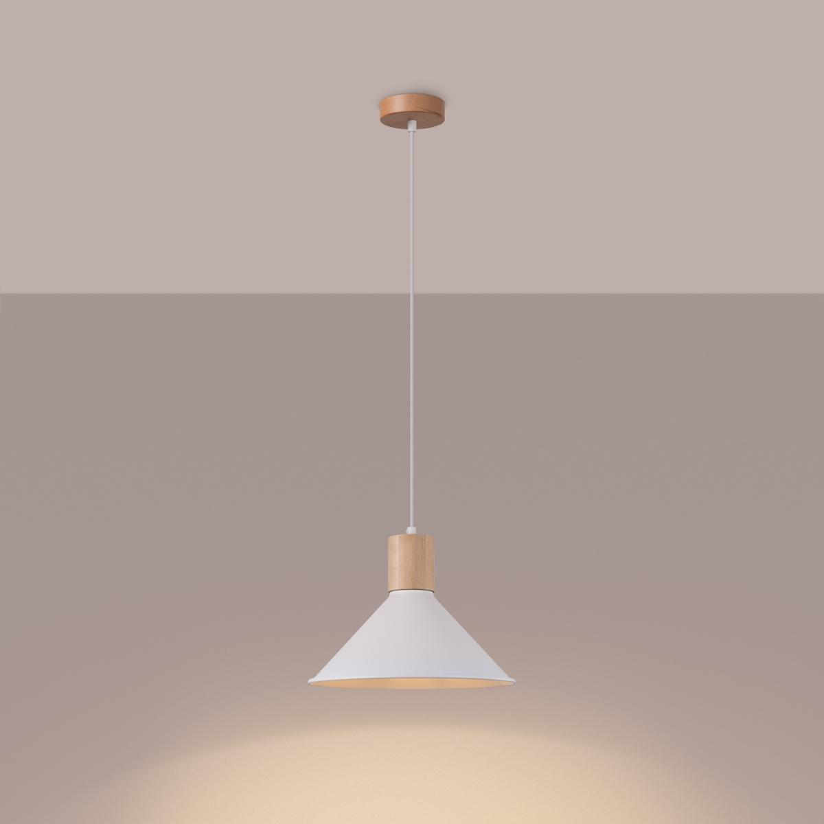 Sollux Lámpara colgante JAGA blanca 