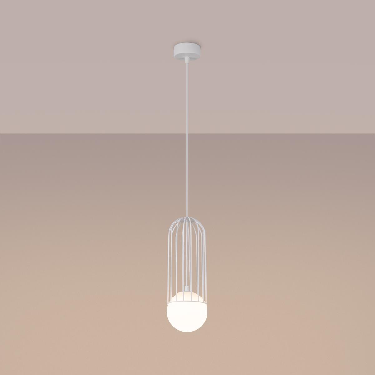 Sollux Lámpara colgante BRINA 1 blanca 