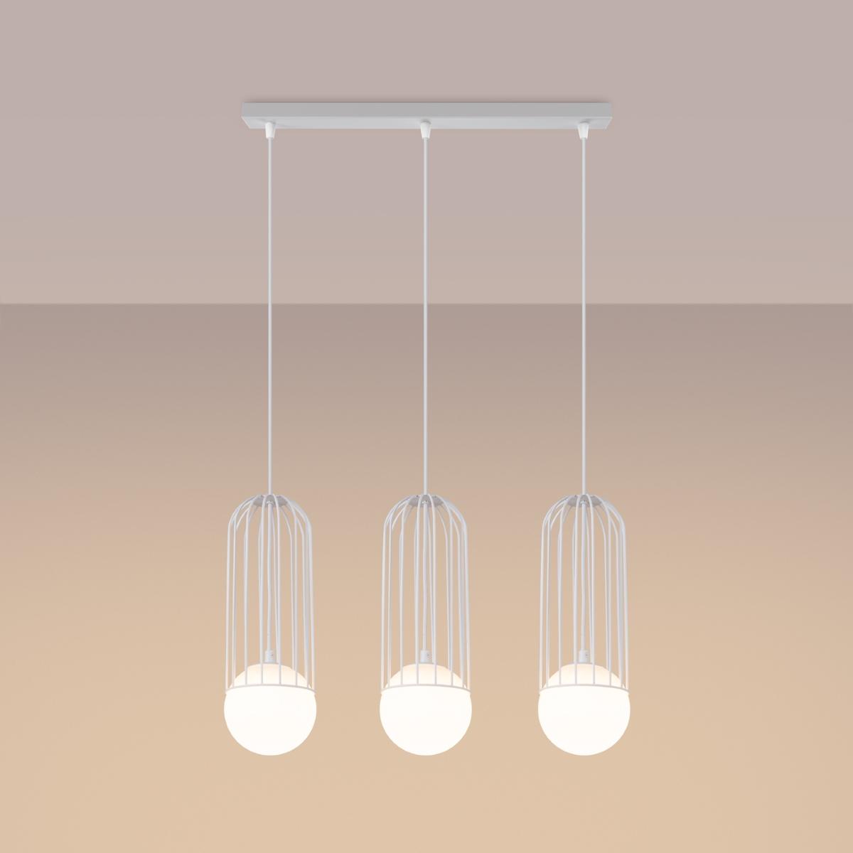 Sollux Lámpara colgante BRINA 3L blanca 