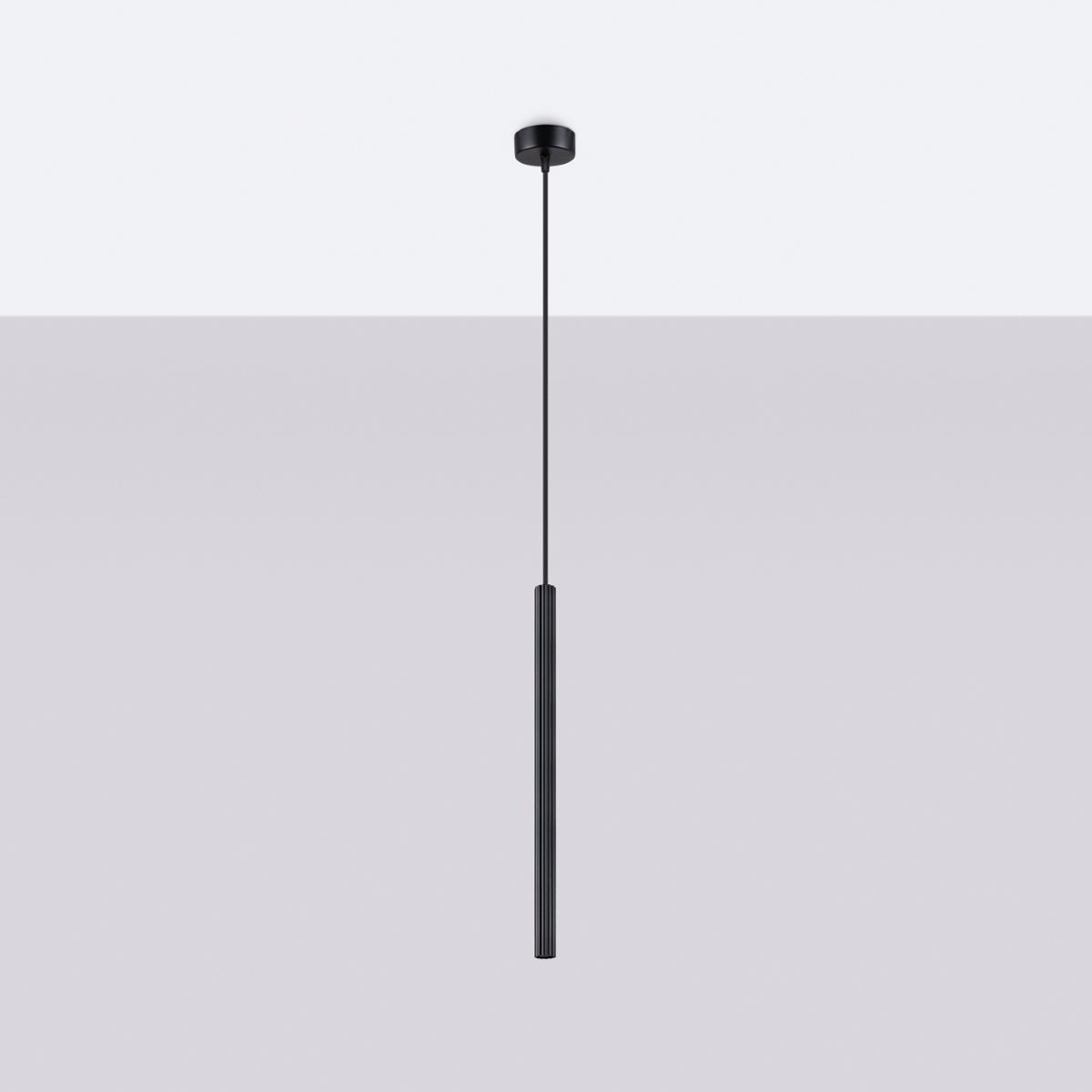 Sollux Lámpara colgante ARCHE 1 negro 