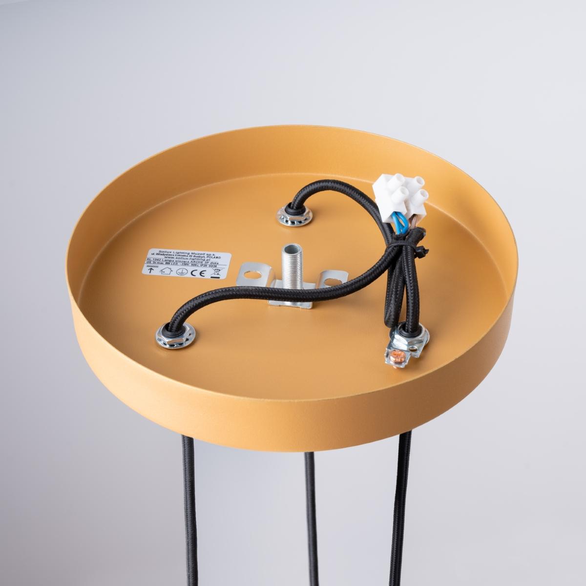 Sollux Lámpara colgante ARCHE 3P oro 