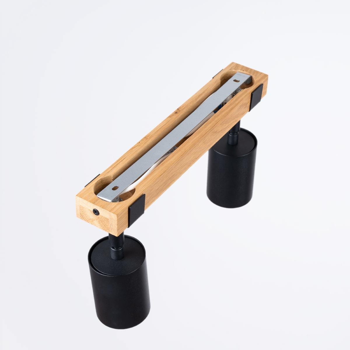 Sollux Lámpara de techo FAGER 2 negra 