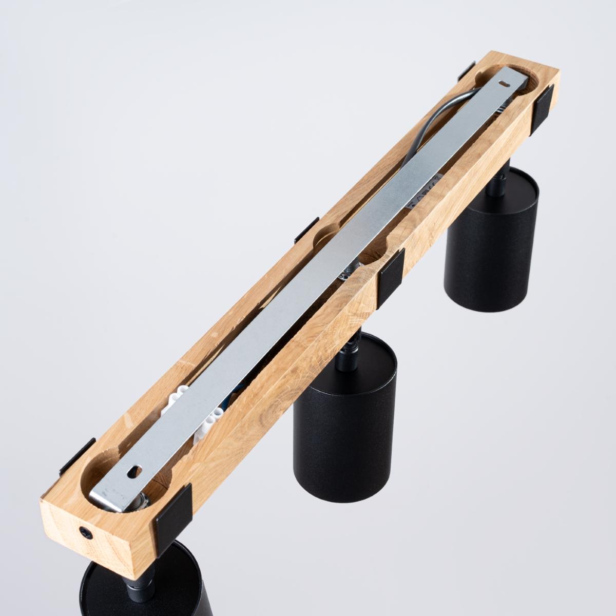 Sollux Lámpara de techo FAGER 3 negra 