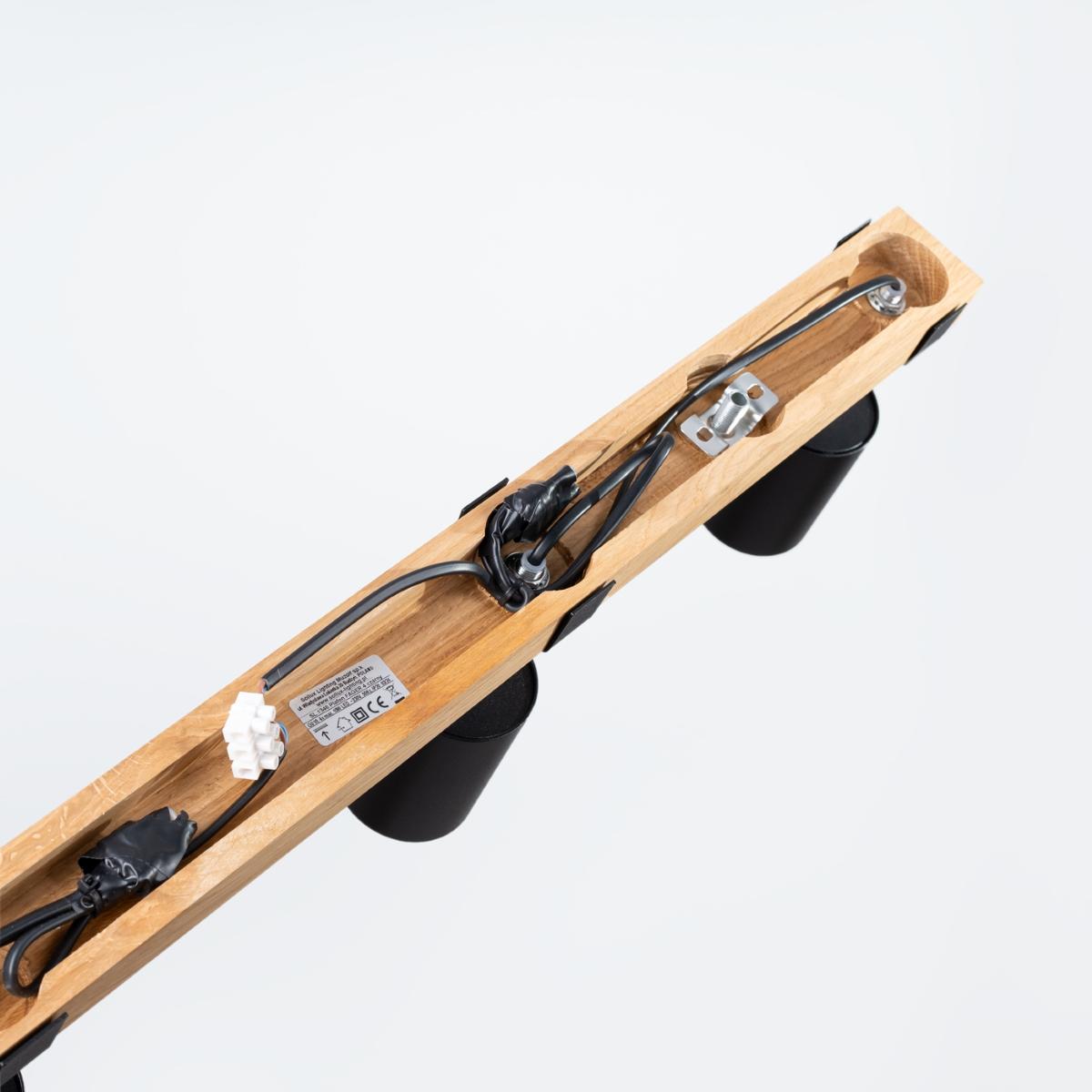 Sollux Lámpara de techo FAGER 4L negra 