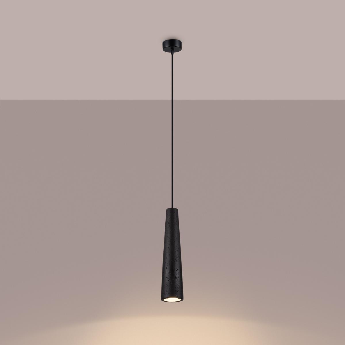 Sollux Lámpara colgante ELECTRA hormigón negro 