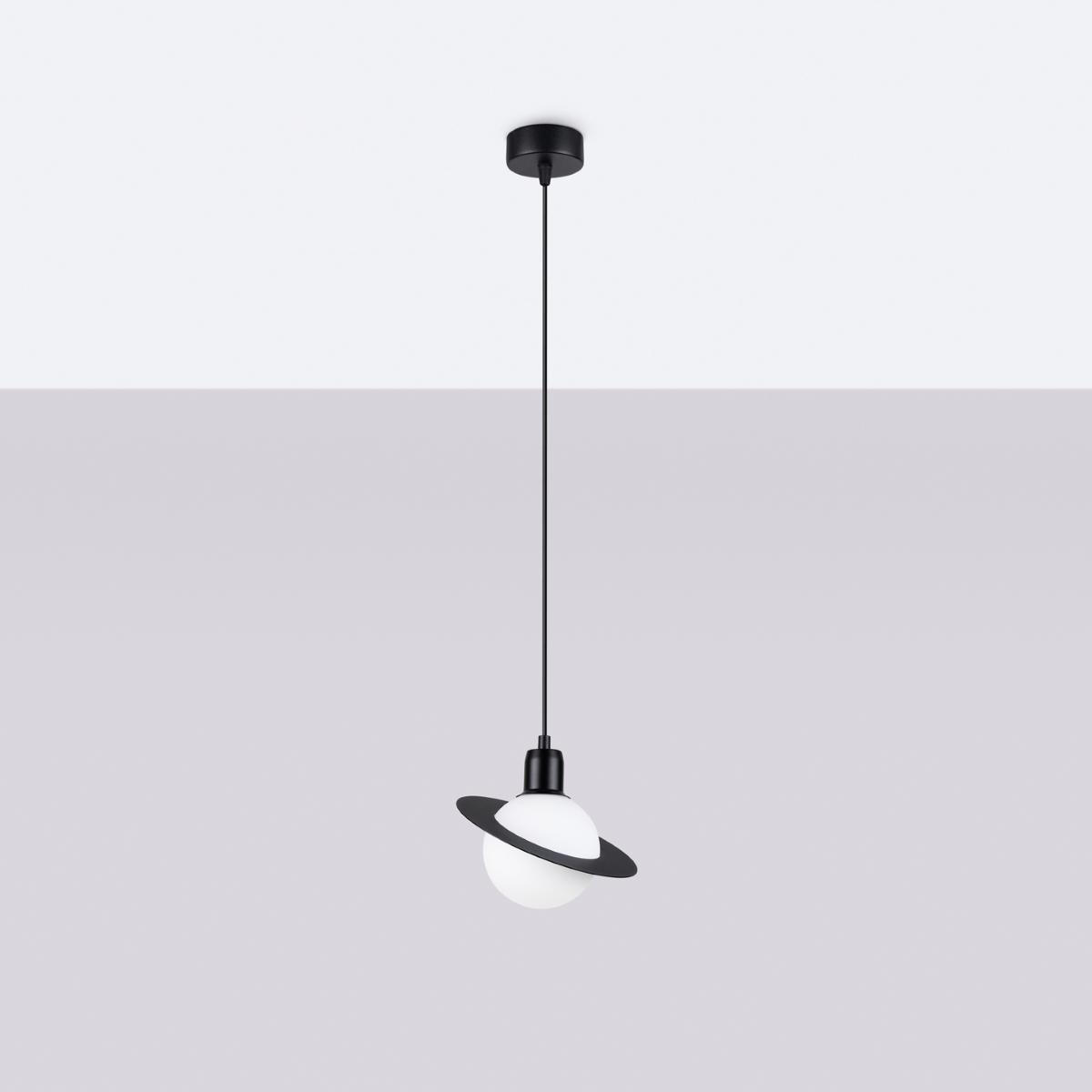 Sollux Lámpara colgante HYPERION 1 negro 