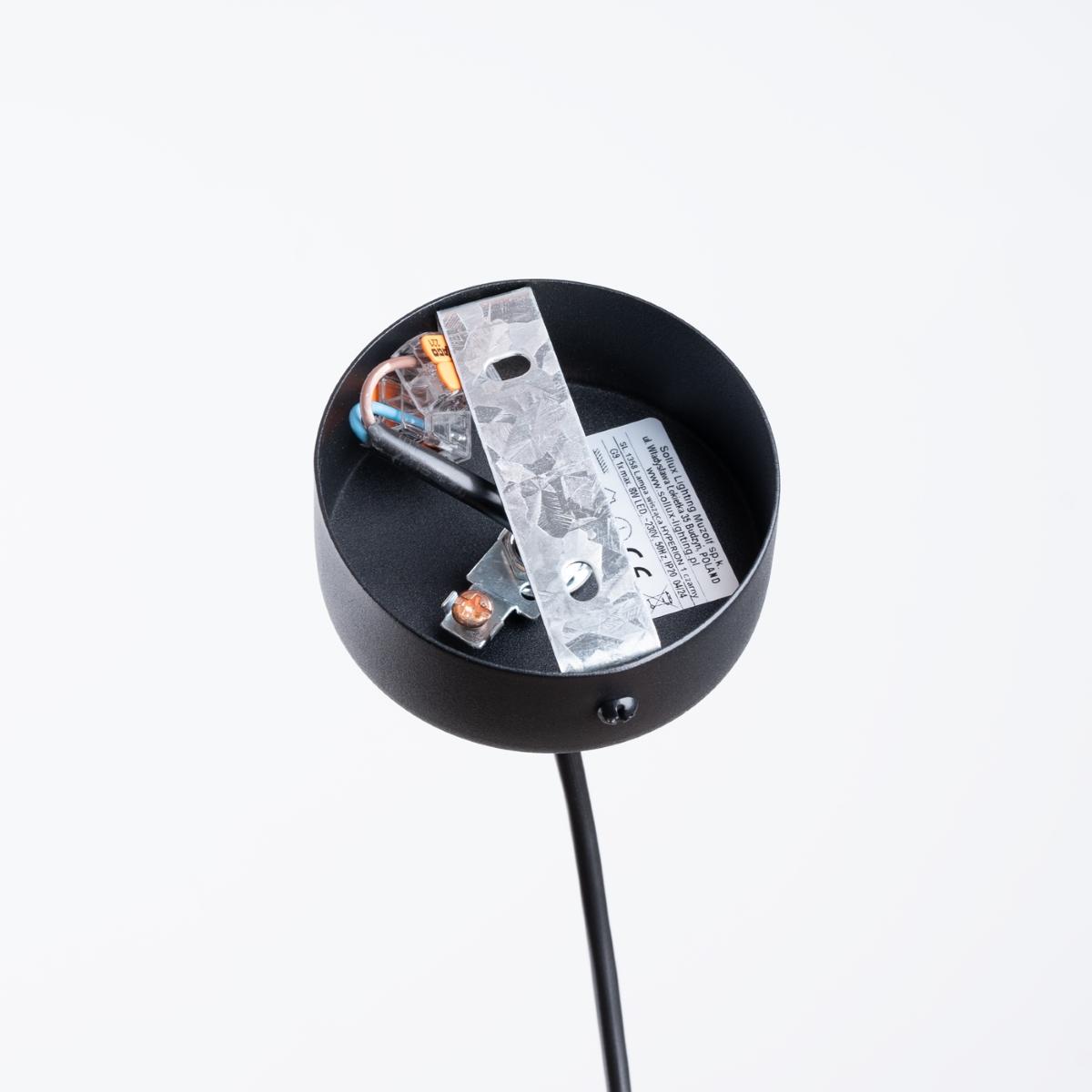 Sollux Lámpara colgante HYPERION 1 negro 