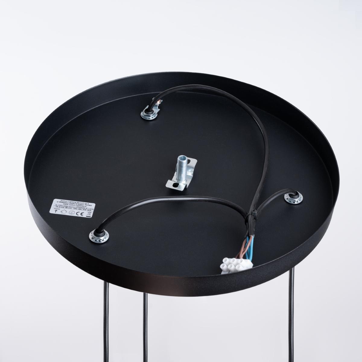 Sollux Lámpara colgante HYPERION 3P negra 