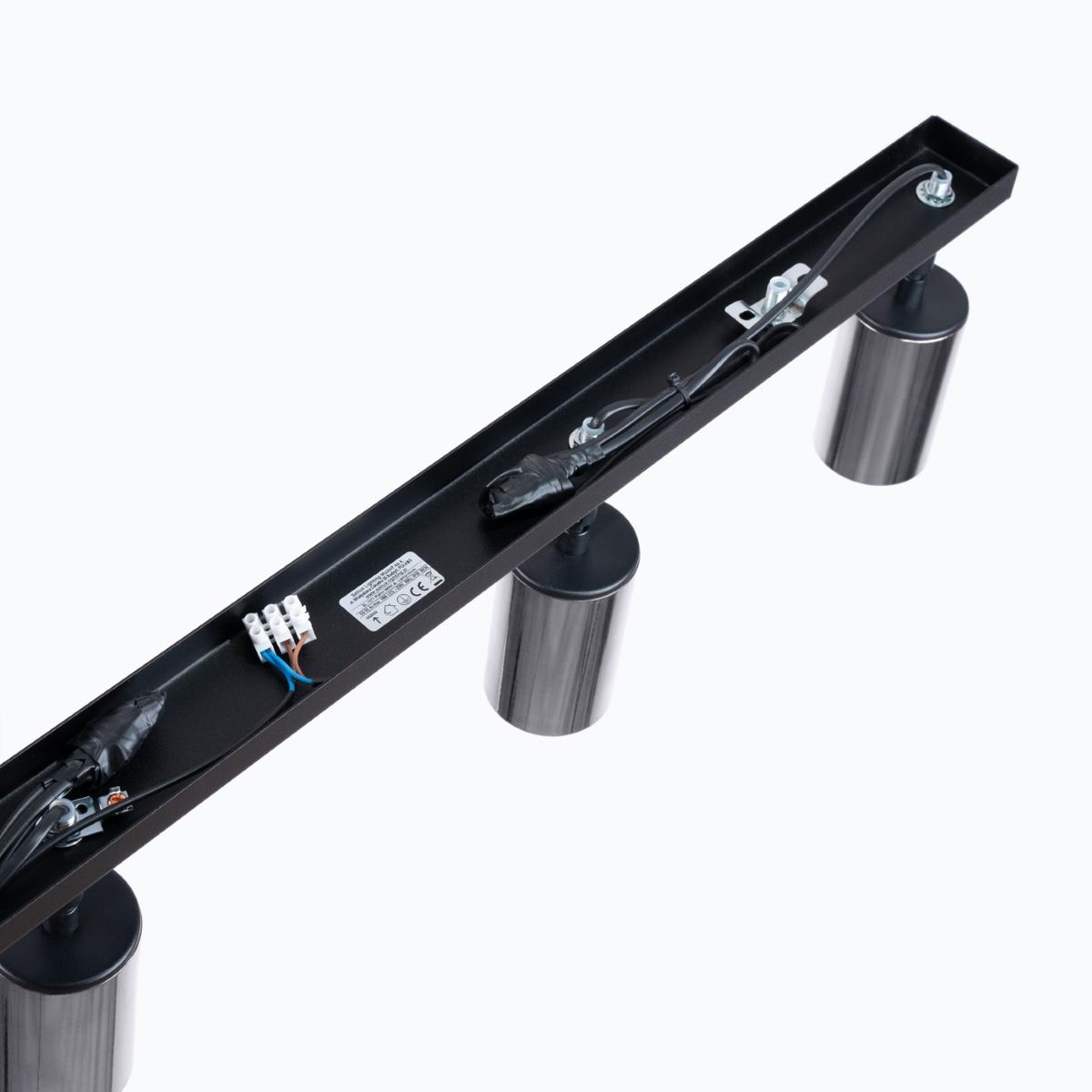 Sollux Lámpara de techo WINX 4L negro/cromo 