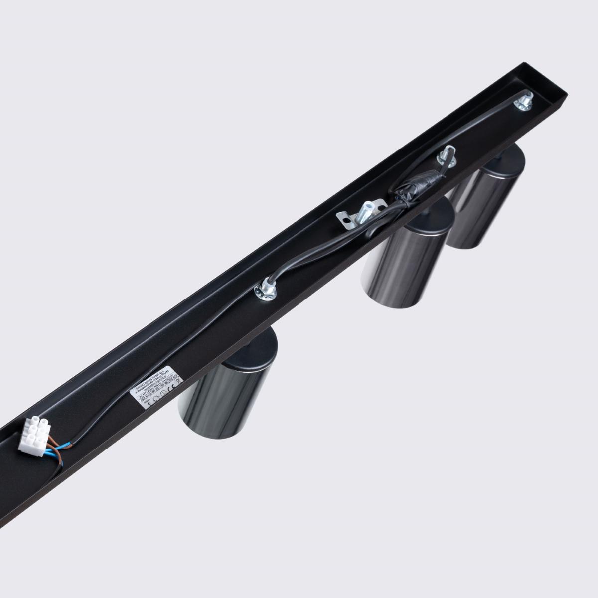 Sollux Lámpara de techo WINX 6L negro/cromo 