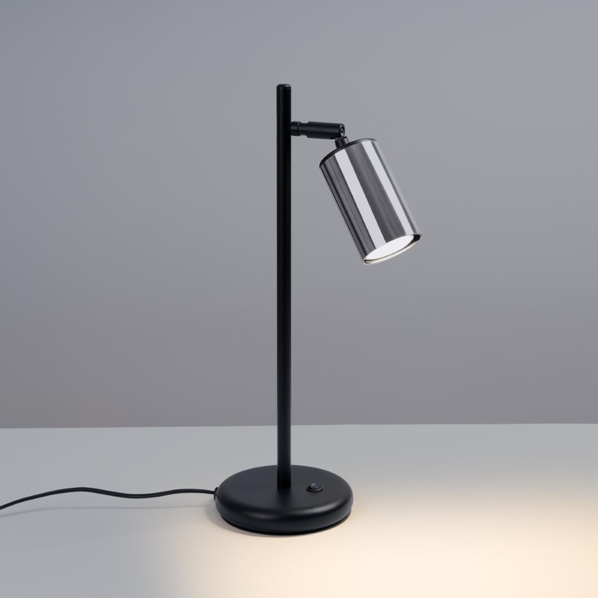 Sollux Lámpara de mesa WINX negro/cromo 