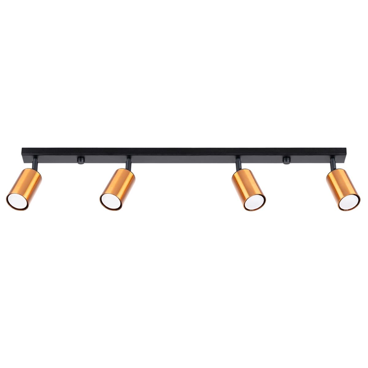 Sollux Lámpara de techo WINX 4L negro/cobre 