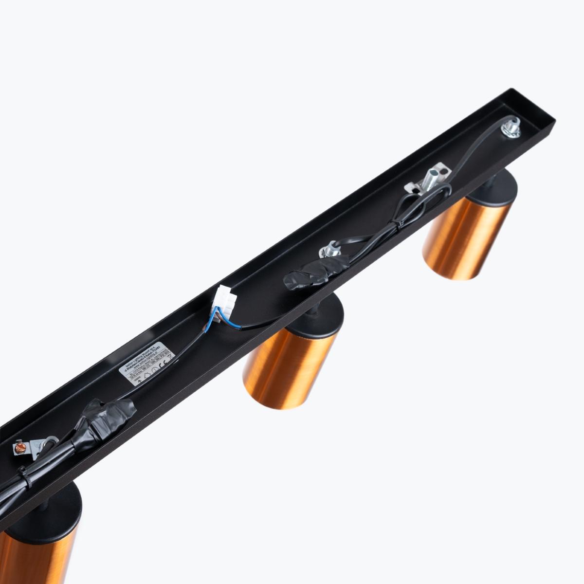 Sollux Lámpara de techo WINX 4L negro/cobre 