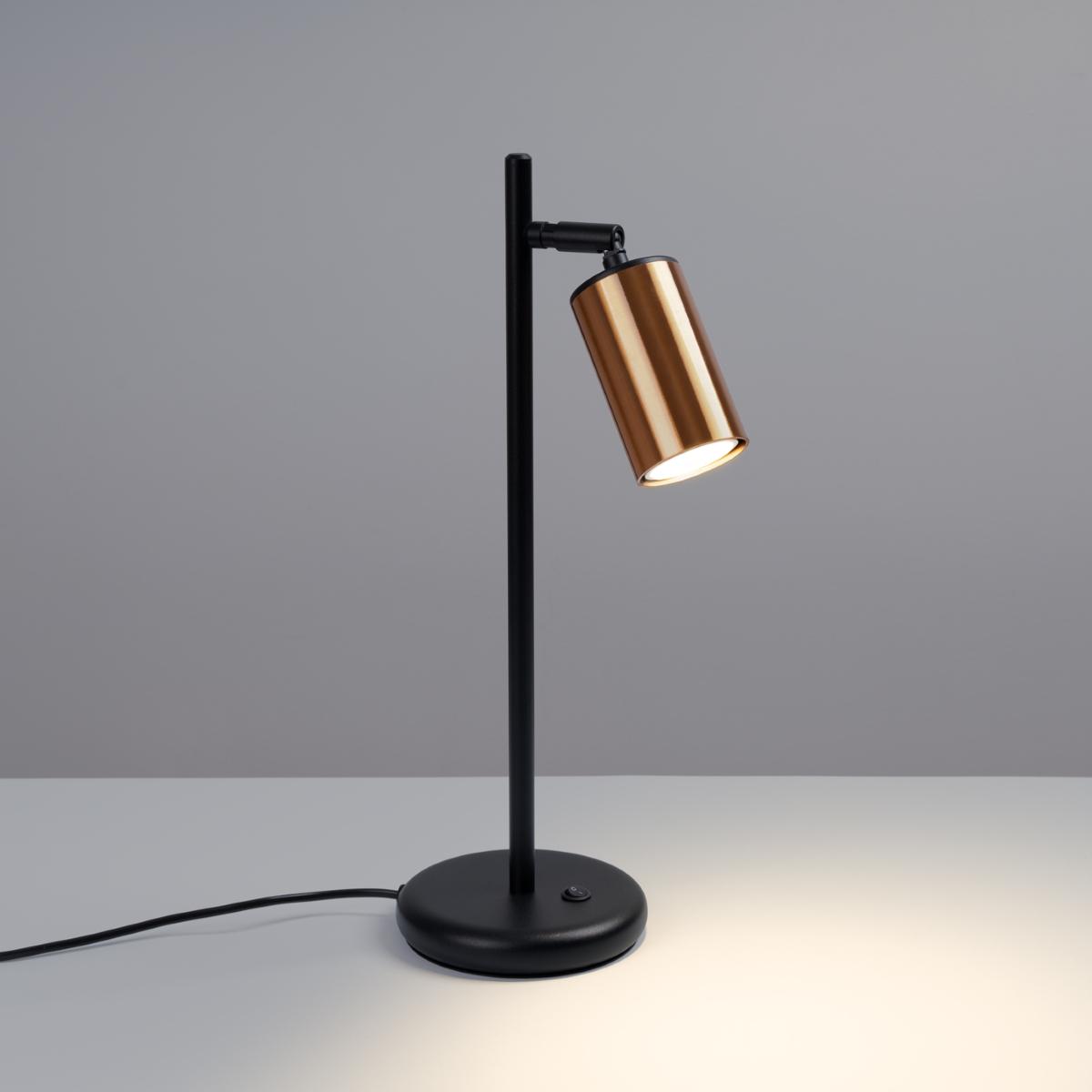 Sollux Lámpara de mesa WINX negro/cobre 