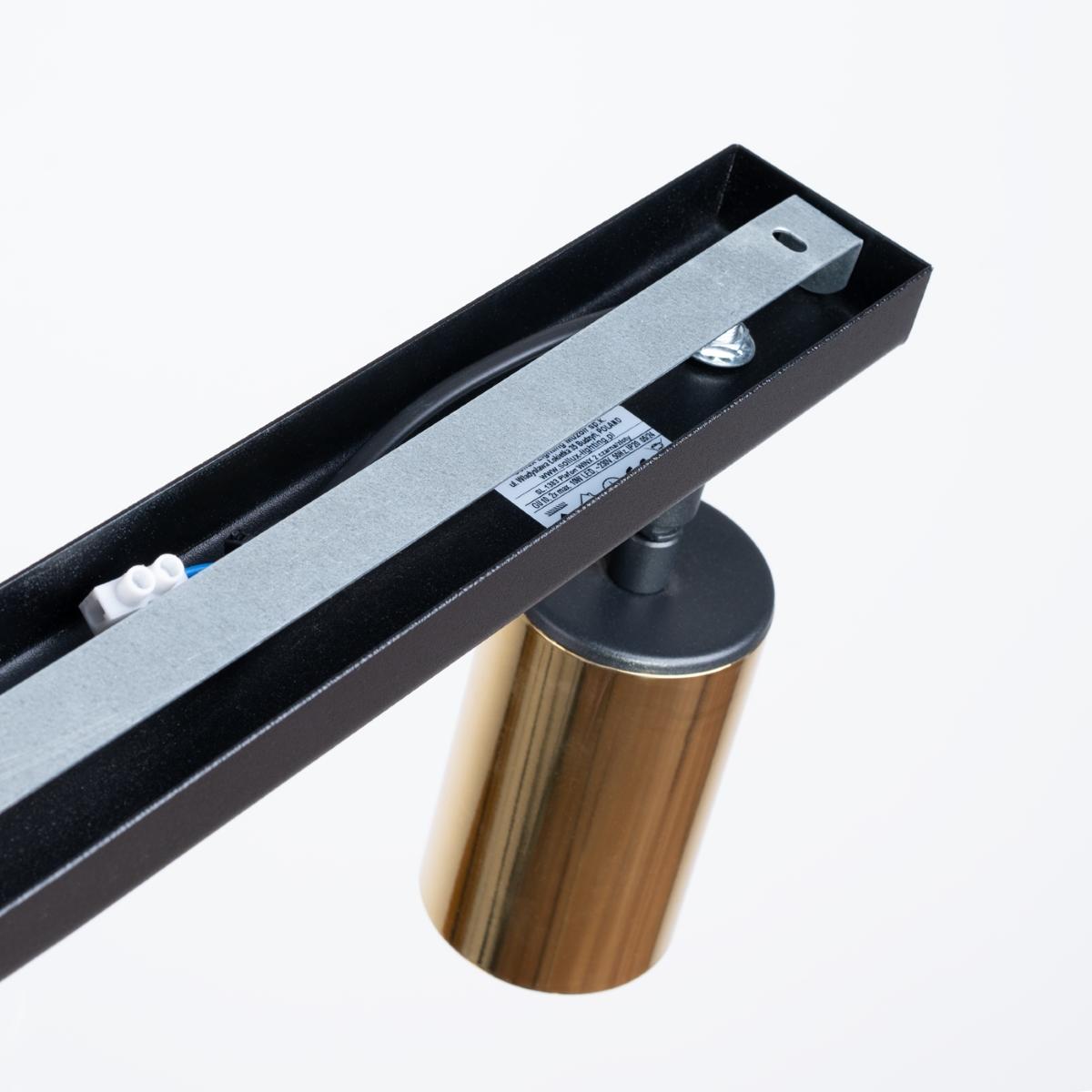 Sollux Lámpara de techo WINX 2 negro/oro 