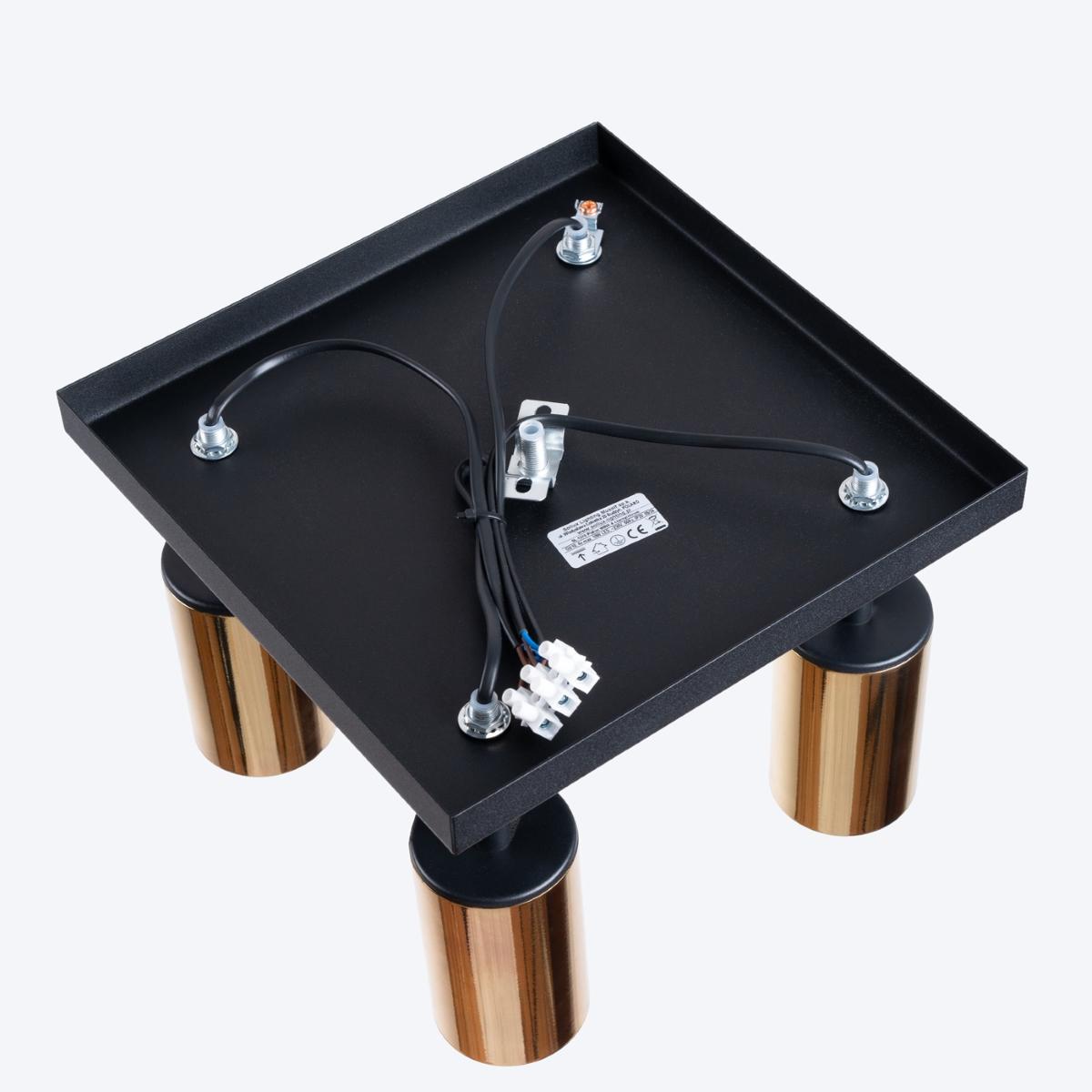 Sollux Lámpara de techo WINX 4 negro/oro 