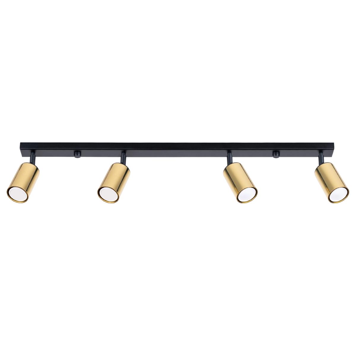 Sollux Lámpara de techo WINX 4L negro/oro 