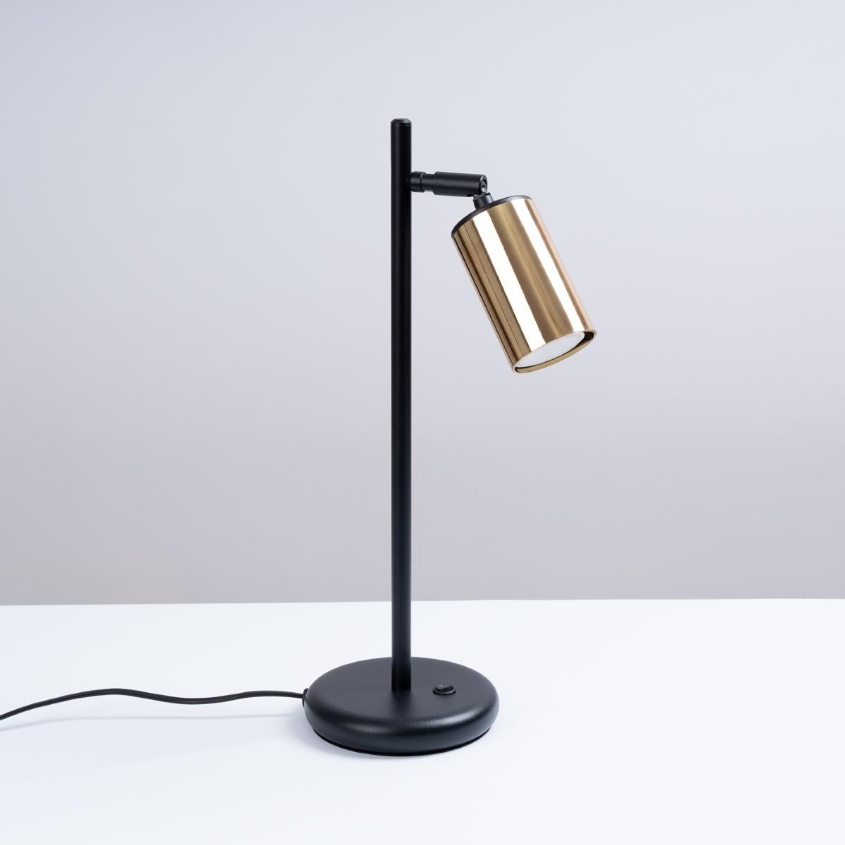 Sollux Lámpara de mesa WINX negro/oro 