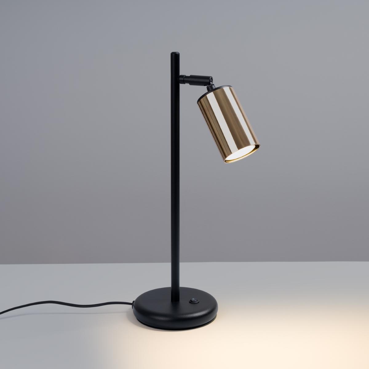 Sollux Lámpara de mesa WINX negro/oro 