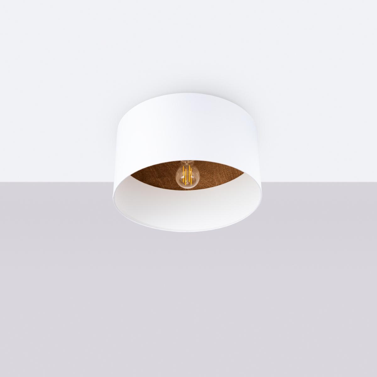 Sollux Lámpara de techo TELESTO blanco/marrón oscuro 