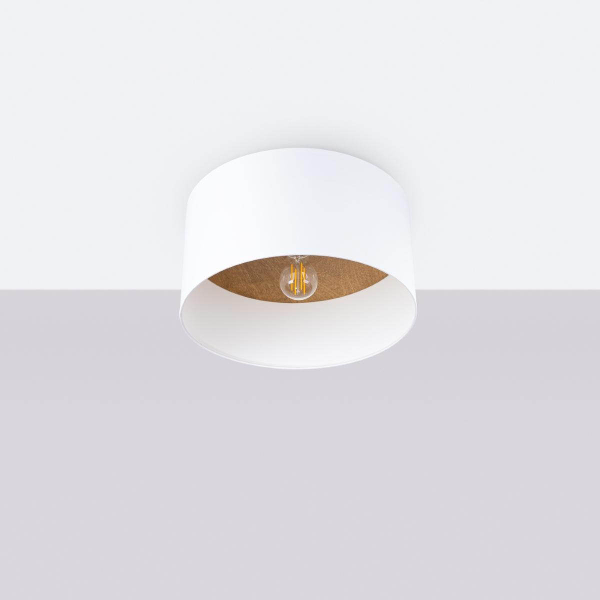 Sollux Lámpara de techo TELESTO blanco/marrón claro 
