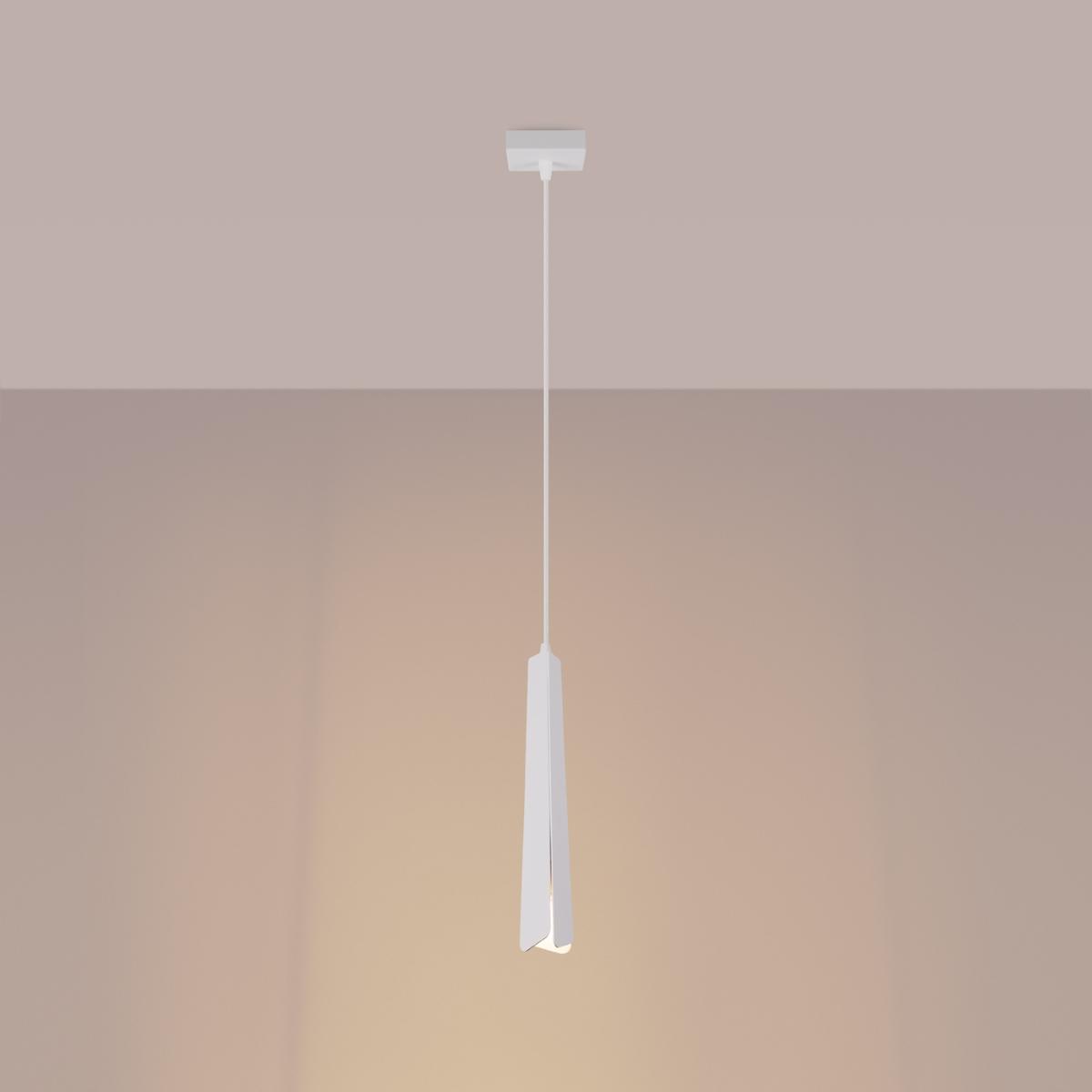 Sollux Lámpara colgante PRYSM 1 blanca 