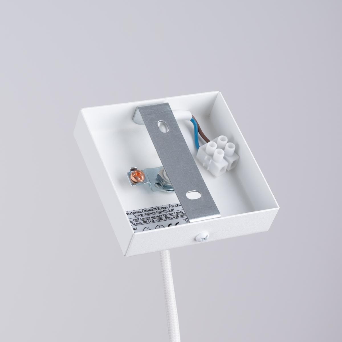 Sollux Lámpara colgante PRYSM 1 blanca 