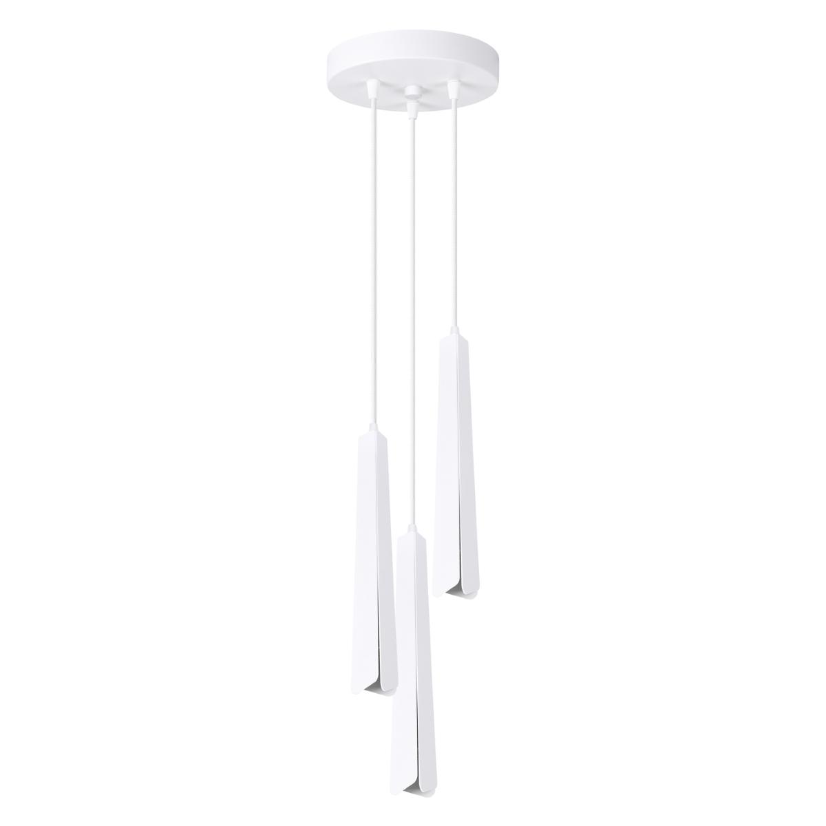 Sollux Lámpara colgante PRYSM 3P blanca 