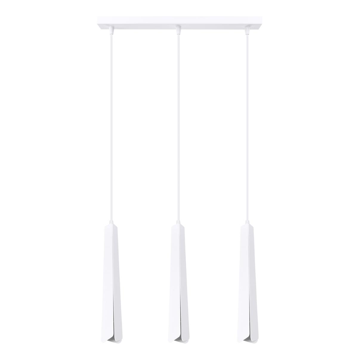 Sollux Lámpara colgante PRYSM 3L blanca 